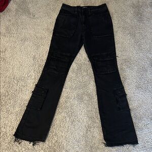 Black Distressed Women Jeans